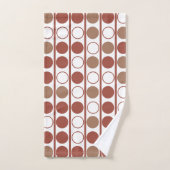 Retro Terracotta Mideeuw Modern Stippen Patroon Bad Handdoek (Handdoek)