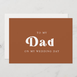 Retro Terracotta naar mijn vader op mijn trouwdag