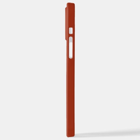 Retro Terracotta Orange Shadow Monogram with name iPhone Hoesje (Linkerkant)