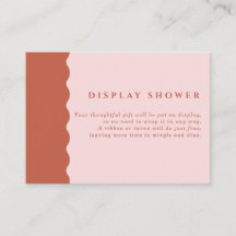 Retro Terracotta & Roze Wavy Display Shower