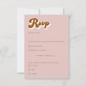 Retro Terracotta RSVP Enclosure Kaart (Voorkant)