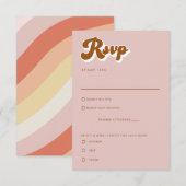 Retro Terracotta RSVP Enclosure Kaart (Voorkant / Achterkant)