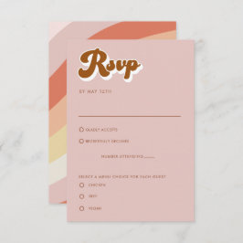 Retro Terracotta RSVP Enclosure Kaart