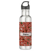 Retro Terracotta  Terrazzo Sage & Bourgogne Waterfles (Voorkant)