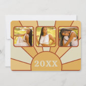 Retro Terracotta Typography Summer Sun Afstuderen Kaart (Achterkant)