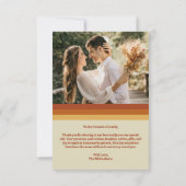 Retro Terracotta Typography Summer Sun Wedding Tha Bedankkaart (Achterkant)