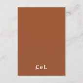 Retro Terracotta Wedding Details Enclosure Card Informatiekaartje (Achterkant)