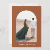 Retro Terracotta Wedding Party Uitnodiging (Achterkant)