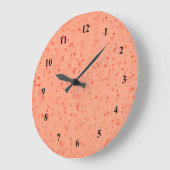 Retro Terrazzo Elegant Living Coral Pattern Grote Klok (Hoek)