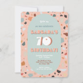 Retro Terrazzo Hippie Boho Birthday Kaart (Voorkant)