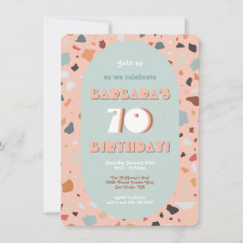 Retro Terrazzo Hippie Boho Birthday Kaart