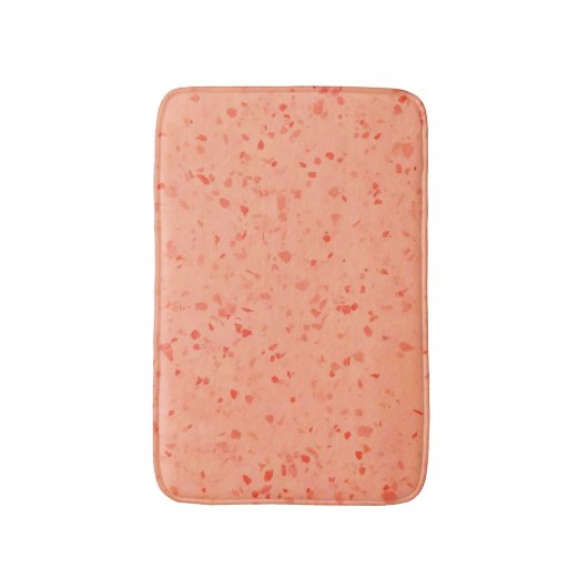 Retro Terrazzo Living Coral Elegant Pattern Badmat (Voorkant Verticaal)