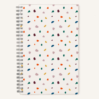 Retro terrazzo spiraal Notitieboek