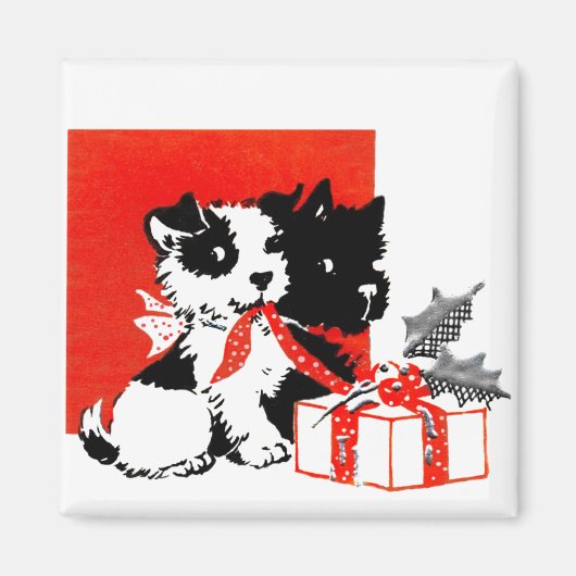 Retro Terrier en Scotty Dogs Magneet (Voorkant)
