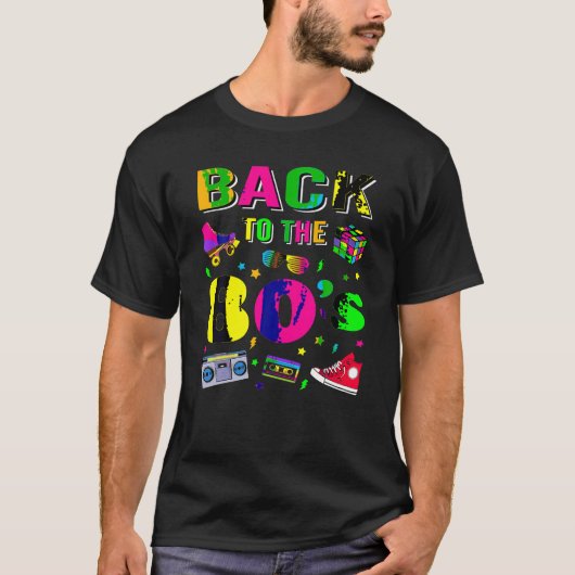Retro Terug naar 80 s Graphic Design T Shirt (Voorkant)