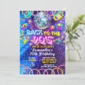 Retro Terug naar de 90s Kleurrijke Levendige Neon  Kaart (Staand voorkant)