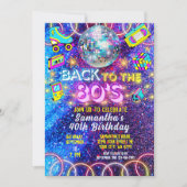 Retro terug naar de jaren 80 Kleurrijk fel neon gl Kaart (Voorkant)