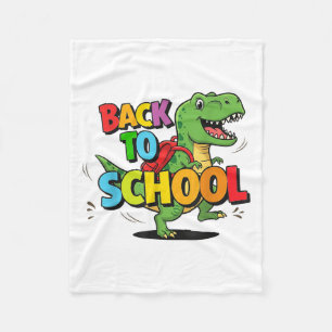 Retro Terug Naar School Grappige Kleurrijke Dinosa Fleece Deken