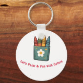 Retro terug naar school kleuterlehrer cadeau sleutelhanger (Achterkant)