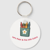 Retro terug naar school kleuterlehrer cadeau sleutelhanger (Achterkant)