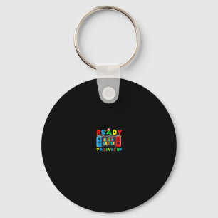 Retro terug naar school kleuterschool klaar om niv sleutelhanger