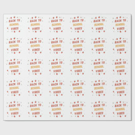 Retro Terug naar school Vibes  Aangepaste Groovy  Cadeaupapier