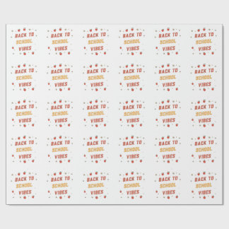 Retro Terug naar school Vibes Aangepaste Groovy Cadeaupapier