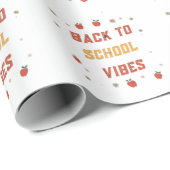Retro Terug naar school Vibes Aangepaste Groovy Cadeaupapier (Rol Hoek)