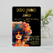 Retro terugspoelen 50e verjaardag Shindig Party Folie Uitnodiging (Staand Voorkant)