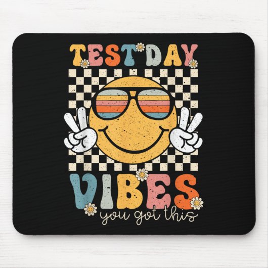 Retro Test Day Vibes You Got This Motivation Teach Muismat (Voorkant)