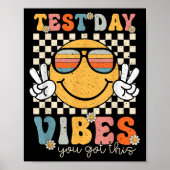 Retro Test Day Vibes You Got This Motivation Teach Poster (Voorkant)