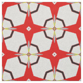 Retro Test Pattern Red Black White Patroon Stof (Swatch)