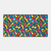 Retro Tetris Blocks Seamless Pattern Bureaumat (Voorkant)