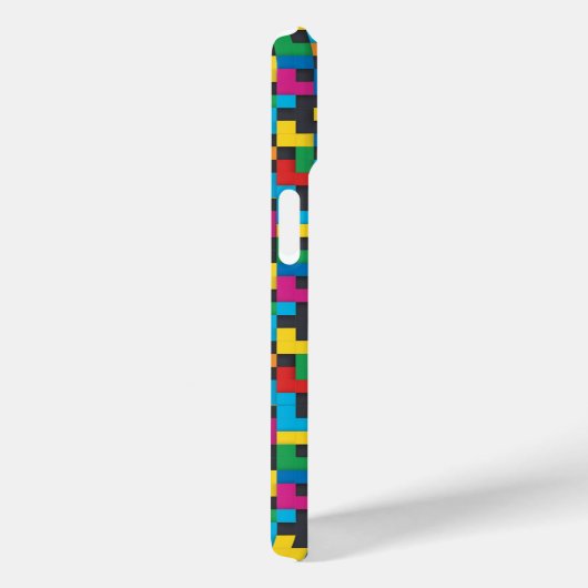 Retro Tetris Blocks Seamless Pattern Case-Mate iPhone Case (Achterkant / Rechts)
