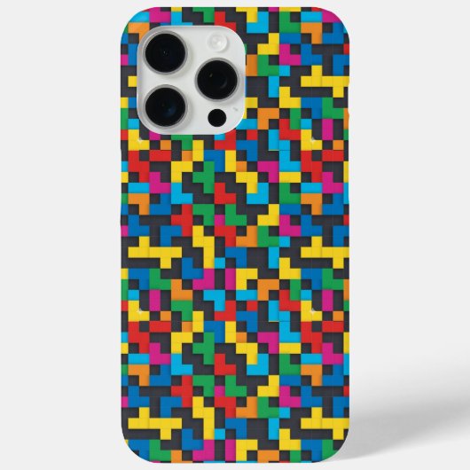 Retro Tetris Blocks Seamless Pattern Case-Mate iPhone Case (Achterkant)