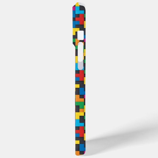 Retro Tetris Blocks Seamless Pattern Case-Mate iPhone Case (Achterkant / Links)