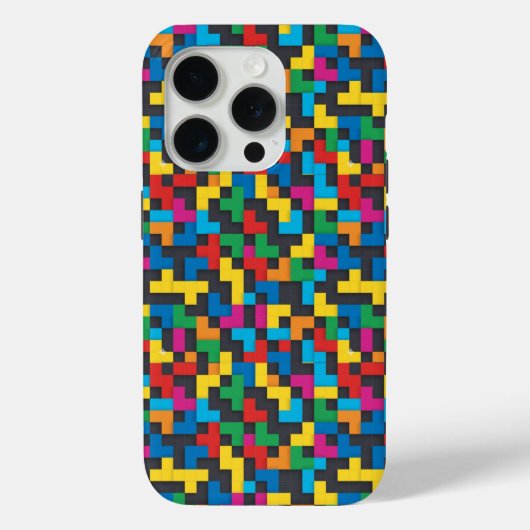 Retro Tetris Blocks Seamless Pattern Case-Mate iPhone Case (Achterkant)