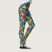 Retro Tetris Blocks Seamless Pattern Leggings (Rechts)