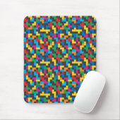 Retro Tetris Blocks Seamless Pattern Muismat (Met muis)