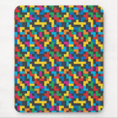 Retro Tetris Blocks Seamless Pattern Muismat (Voorkant)