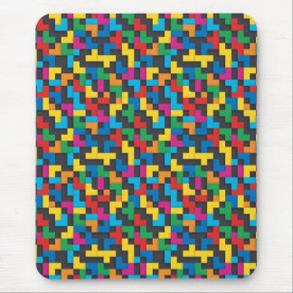 Retro Tetris Blocks Seamless Pattern Muismat