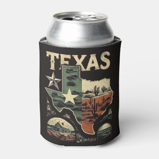 Retro Texas Blikjeskoeler (Blikje Voorkant)