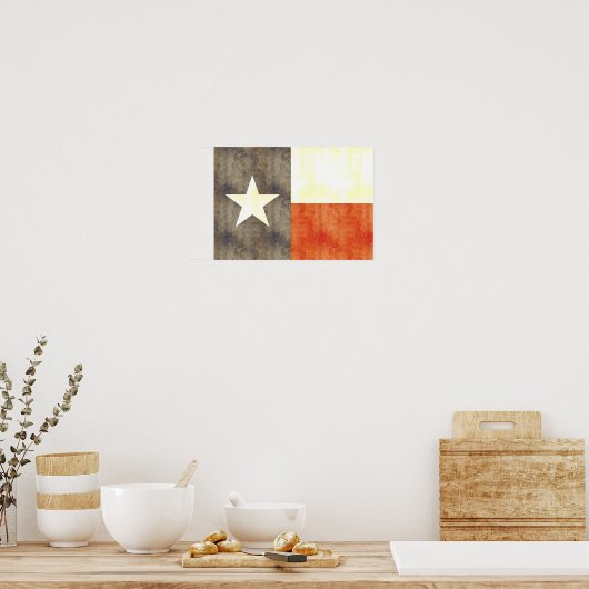 Retro Texas Flag Poster (Keuken)