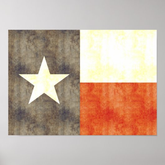 Retro  Texas Flag Poster (Voorkant)