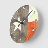 Retro Texas Flag Ronde Klok (Hoek)
