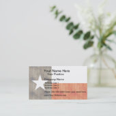 Retro  Texas Flag Visitekaartje (Staand voorkant)