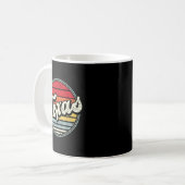 Retro Texas Home State Cool 70s Style Sunset Manne Koffiemok (Voorkant links)