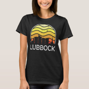 Retro Texas Lubbock Visitors Skyline Urban T-shirt