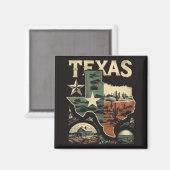 Retro Texas Magneet (Voorkant / Achterkant)