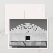 Retro Texas Marfa Bord Zwart & Wit Briefkaart (Voorkant / Achterkant)